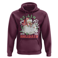 Funny Weed Christmas Hoodie Rollin Into The Holidays Santa Xmas