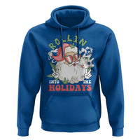 Funny Weed Christmas Hoodie Rollin Into The Holidays Santa Xmas