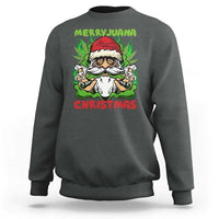 Funny Weed Christmas Sweatshirt Merry Juana Xmas Santa - Wonder Print Shop