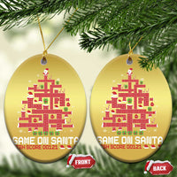 Funny Xmas Santa Gamers Christmas Ornament Game On Santa Chimney Xmas Tree - Wonder Print Shop