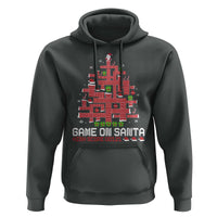 Funny Christmas Santa Gamers Hoodie Game On Santa Chimney Xmas Tree