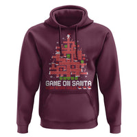 Funny Christmas Santa Gamers Hoodie Game On Santa Chimney Xmas Tree