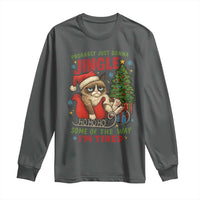 Funny Christmas Grumpy Cat Long Sleeve Shirt Probably Just Gonna Jingle Some Of The Way I Am Tired - Wonder Print Shop