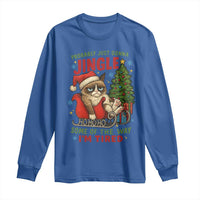 Funny Christmas Grumpy Cat Long Sleeve Shirt Probably Just Gonna Jingle Some Of The Way I Am Tired - Wonder Print Shop