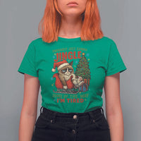 Funny Christmas Grumpy Cat T Shirt For Women Probably Just Gonna Jingle Some Of The Way I Am Tired - Wonder Print Shop