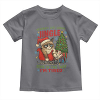 Funny Christmas Grumpy Cat Toddler T Shirt Probably Just Gonna Jingle Some Of The Way I Am Tired - Wonder Print Shop