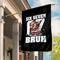 Funny Christmas Six Seven Bruh Garden Flag Dabbing Santa - Wonder Print Shop