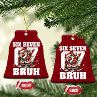 Funny Christmas Six Seven Bruh Ceramic Ornament Dabbing Santa - Wonder Print Shop