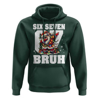 Funny Christmas Six Seven Bruh Hoodie Dabbing Santa - Wonder Print Shop