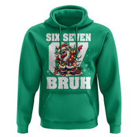 Funny Christmas Six Seven Bruh Hoodie Dabbing Santa - Wonder Print Shop