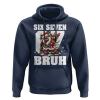 Funny Christmas Six Seven Bruh Hoodie Dabbing Santa - Wonder Print Shop