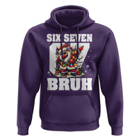 Funny Christmas Six Seven Bruh Hoodie Dabbing Santa - Wonder Print Shop