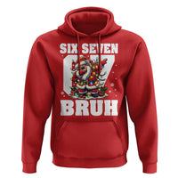 Funny Christmas Six Seven Bruh Hoodie Dabbing Santa - Wonder Print Shop