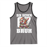 Funny Christmas Six Seven Bruh Tank Top Dabbing Santa - Wonder Print Shop
