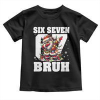 Funny Christmas Six Seven Bruh Toddler T Shirt Dabbing Santa - Wonder Print Shop
