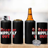 Funny Christmas Movie 4 in 1 Can Cooler Tumbler It's A Bit Nipply Out Xmas Vacation Holiday - Wonder Print Shop