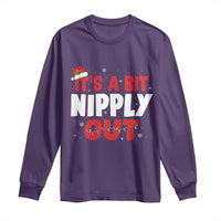 Funny Christmas Movie Long Sleeve Shirt It's A Bit Nipply Out Xmas Vacation Holiday - Wonder Print Shop