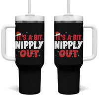 Funny Christmas Movie Tumbler With Handle It's A Bit Nipply Out Xmas Vacation Holiday - Wonder Print Shop
