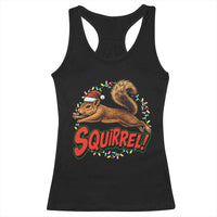 Funny Christmas Squirrel Racerback Tank Top Xmas Vacation Holiday Movie - Wonder Print Shop