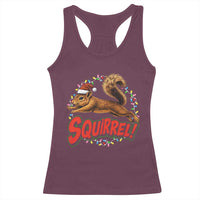 Funny Christmas Squirrel Racerback Tank Top Xmas Vacation Holiday Movie - Wonder Print Shop