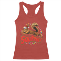 Funny Christmas Squirrel Racerback Tank Top Xmas Vacation Holiday Movie - Wonder Print Shop