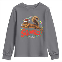 Funny Christmas Squirrel Youth Sweatshirt Xmas Vacation Holiday Movie - Wonder Print Shop
