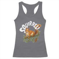Funny Christmas Squirrel Racerback Tank Top Xmas Vacation Holiday Movie Pine Tree - Wonder Print Shop