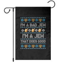 Funny Jewish Hanukkah Garden Flag I Am A Bad Jew I Am A Jew That Does Good - Wonder Print Shop