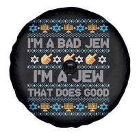 Funny Jewish Hanukkah Spare Tire Cover I Am A Bad Jew I Am A Jew That Does Good - Wonder Print Shop