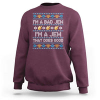 Funny Jewish Hanukkah Sweatshirt I Am A Bad Jew I Am A Jew That Does Good - Wonder Print Shop