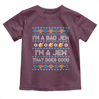 Funny Jewish Hanukkah Toddler T Shirt I Am A Bad Jew I Am A Jew That Does Good - Wonder Print Shop