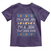 Funny Jewish Hanukkah Toddler T Shirt I Am A Bad Jew I Am A Jew That Does Good - Wonder Print Shop