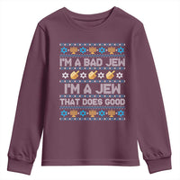Funny Jewish Hanukkah Youth Sweatshirt I Am A Bad Jew I Am A Jew That Does Good - Wonder Print Shop