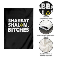 Funny Hanukkah Shabbat Shalom Bitches Garden Flag Star Of David - Wonder Print Shop