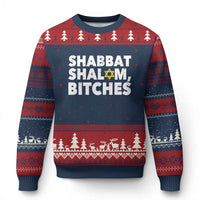 Funny Hanukkah Shabbat Shalom Bitches Ugly Christmas Sweater Star Of David - Wonder Print Shop