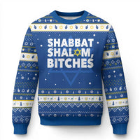 Funny Hanukkah Shabbat Shalom Bitches Hanukkah Ugly Sweater Star Of David - Wonder Print Shop