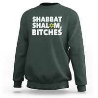 Funny Hanukkah Shabbat Shalom Bitches Sweatshirt Star Of David - Wonder Print Shop