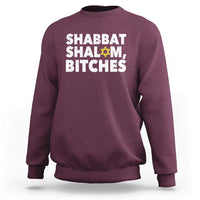 Funny Hanukkah Shabbat Shalom Bitches Sweatshirt Star Of David - Wonder Print Shop