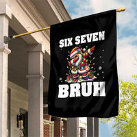 Funny Christmas 67 Six Seven Bruh Garden Flag Dabbing Santa - Wonder Print Shop