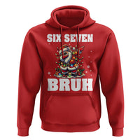 Funny Christmas 67 Six Seven Bruh Hoodie Dabbing Santa - Wonder Print Shop