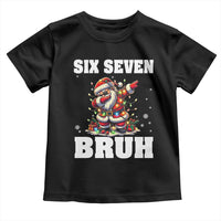 Funny Christmas 67 Six Seven Bruh Toddler T Shirt Dabbing Santa - Wonder Print Shop