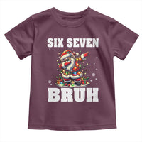 Funny Christmas 67 Six Seven Bruh Toddler T Shirt Dabbing Santa - Wonder Print Shop