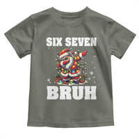 Funny Christmas 67 Six Seven Bruh Toddler T Shirt Dabbing Santa - Wonder Print Shop