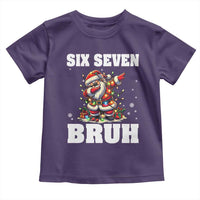 Funny Christmas 67 Six Seven Bruh Toddler T Shirt Dabbing Santa - Wonder Print Shop