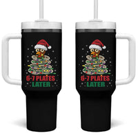 Funny 67 Christmas Tumbler With Handle 6 7 Plates Later Xmas Dinner Turkey - Wonder Print Shop