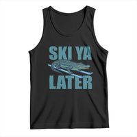 Funny Skiing Alligator Tank Top Ski Ya Later Skier Winter Sport - Wonder Print Shop