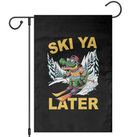 Funny Skiing Alligator Garden Flag Ski Ya Later Skier Snow Mountain Winter Sport - Wonder Print Shop