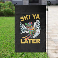 Funny Skiing Alligator Garden Flag Ski Ya Later Skier Snow Mountain Winter Sport - Wonder Print Shop