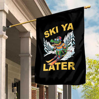 Funny Skiing Alligator Garden Flag Ski Ya Later Skier Snow Mountain Winter Sport - Wonder Print Shop