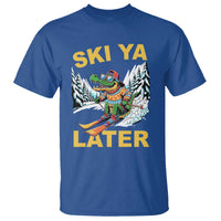 Funny Skiing Alligator T Shirt Ski Ya Later Skier Snow Mountain Winter Sport - Wonder Print Shop